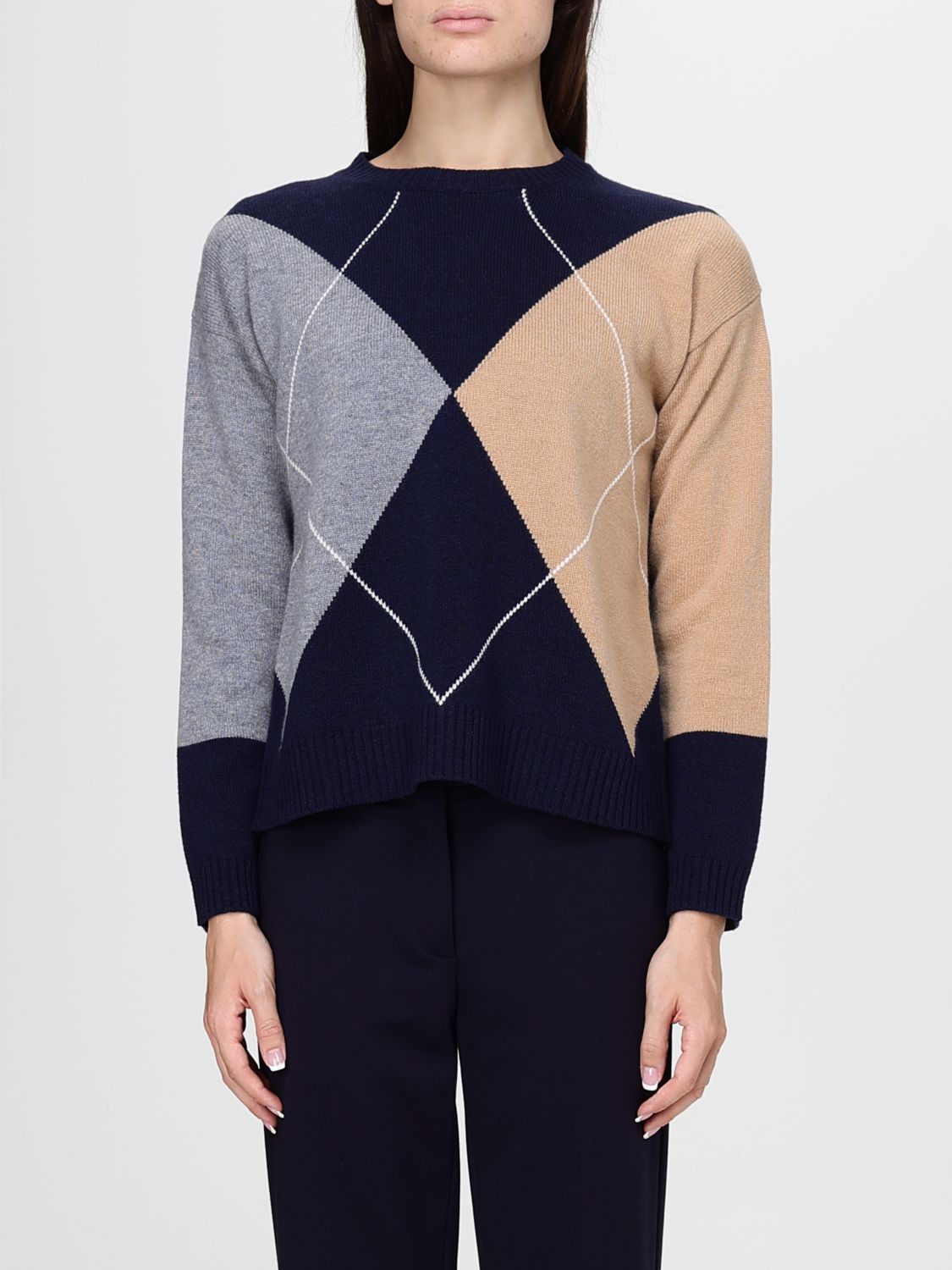 Kangra Argyle Wool Crewneck Jumper