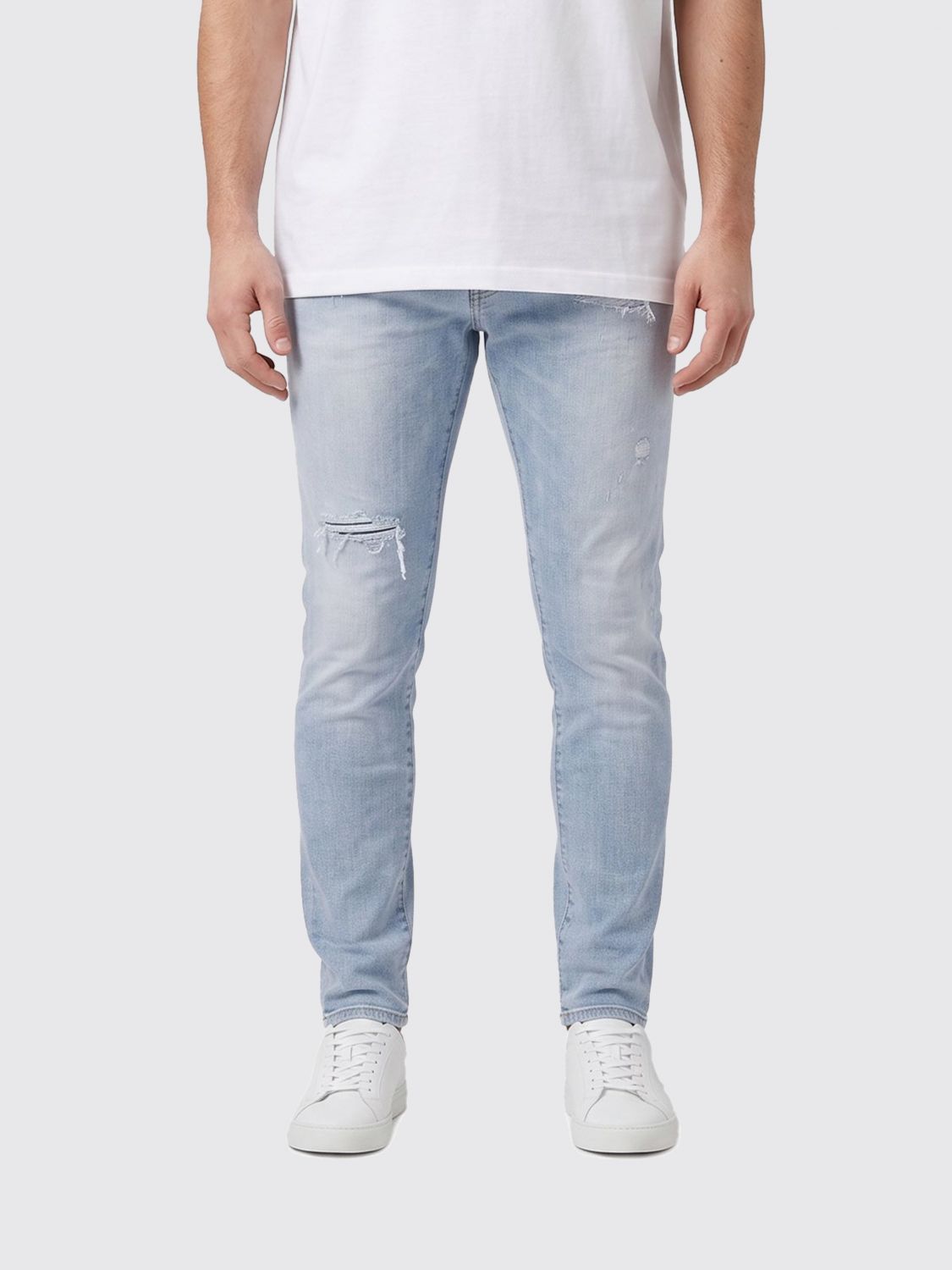 DSQUARED2 Straight-Fit-Jeans Teddy aus Denim mit Distressed-Effekt