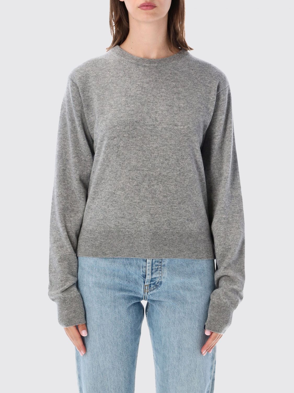 Extreme Cashmere Dropped Shoulder Crewneck Jumper in 100% Cashmere
