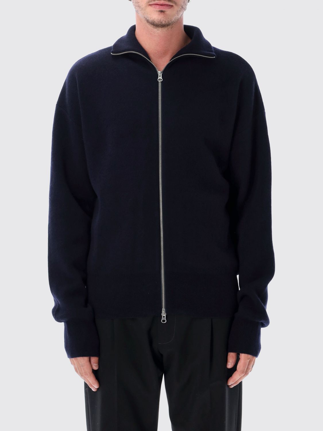 Extreme Cashmere Pure Cashmere Turtleneck Zip Cardigan