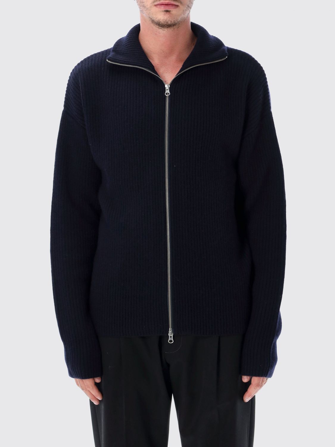 EXTREME CASHMERE Rollkragen-Cardigan aus reinem Kaschmir mit Reißverschluss