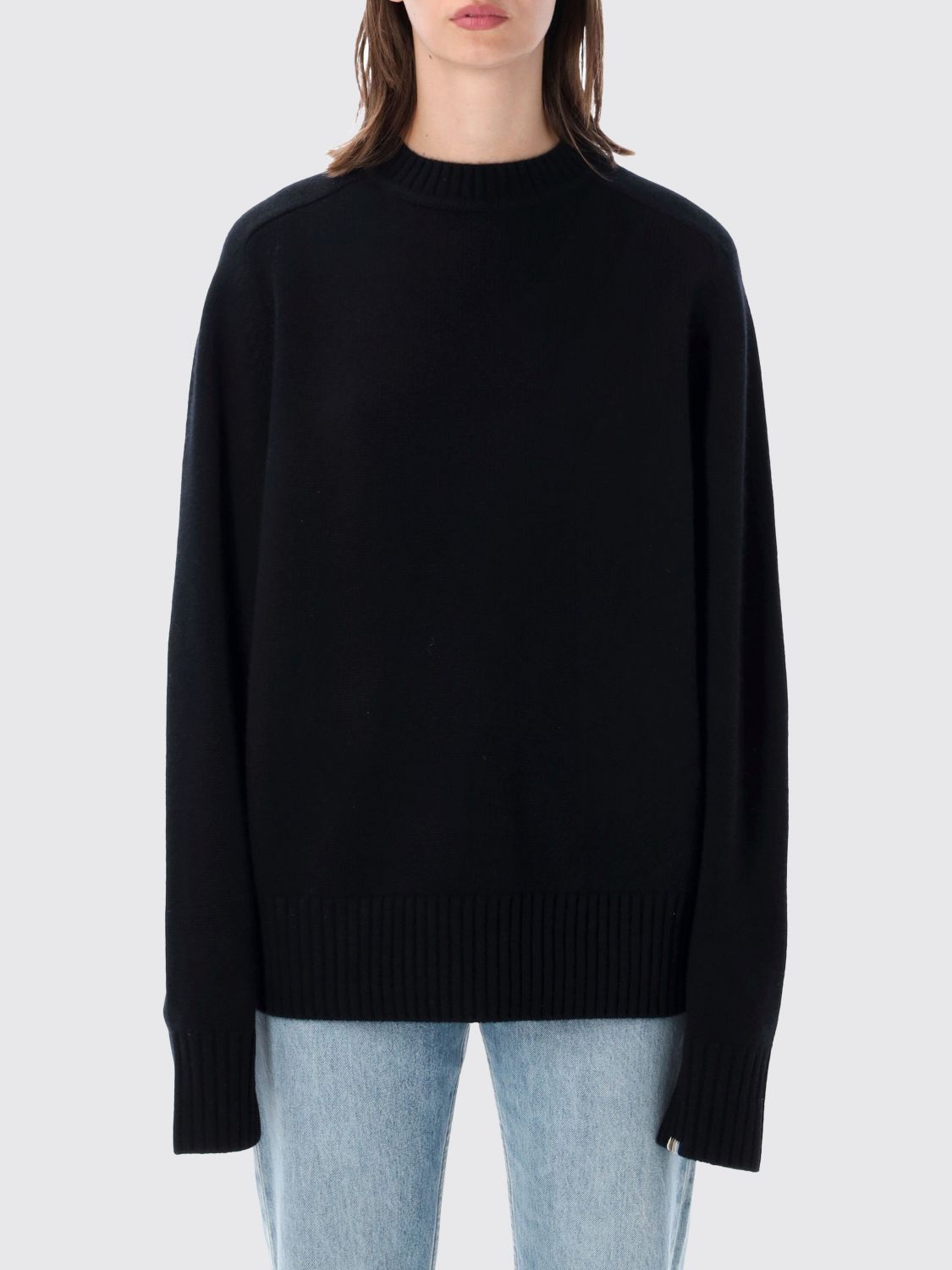 Extreme Cashmere Dropped Shoulder Crewneck Jumper in 100% Cashmere
