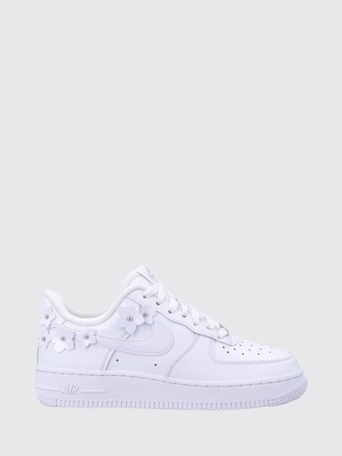 NIKE Air Force 1 '07 Leder-Sneaker mit Blumenstickerei und Swoosh-Logo