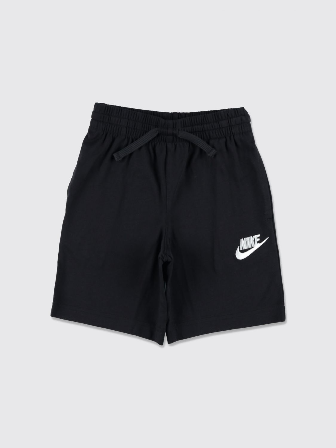 NIKE Hochgeschnittene Baumwollshorts von für Jungen mit Kordelzug und Taschen