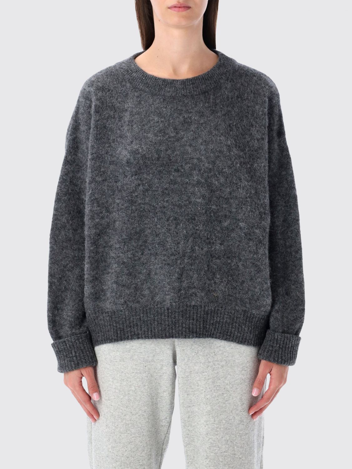 AMERICAN VINTAGE Pullover mit Rundhalsausschnitt aus Woll-Alpaka-Mischung in Relaxed Fit