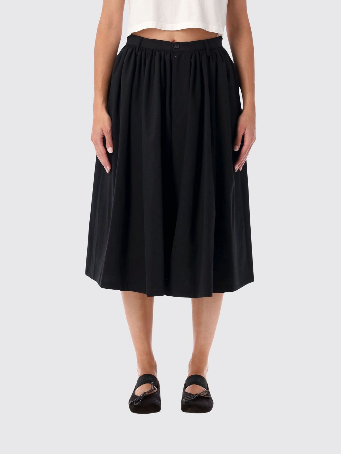 MM6 MAISON MARGIELA Bermuda a vita alta a gamba larga in misto lana