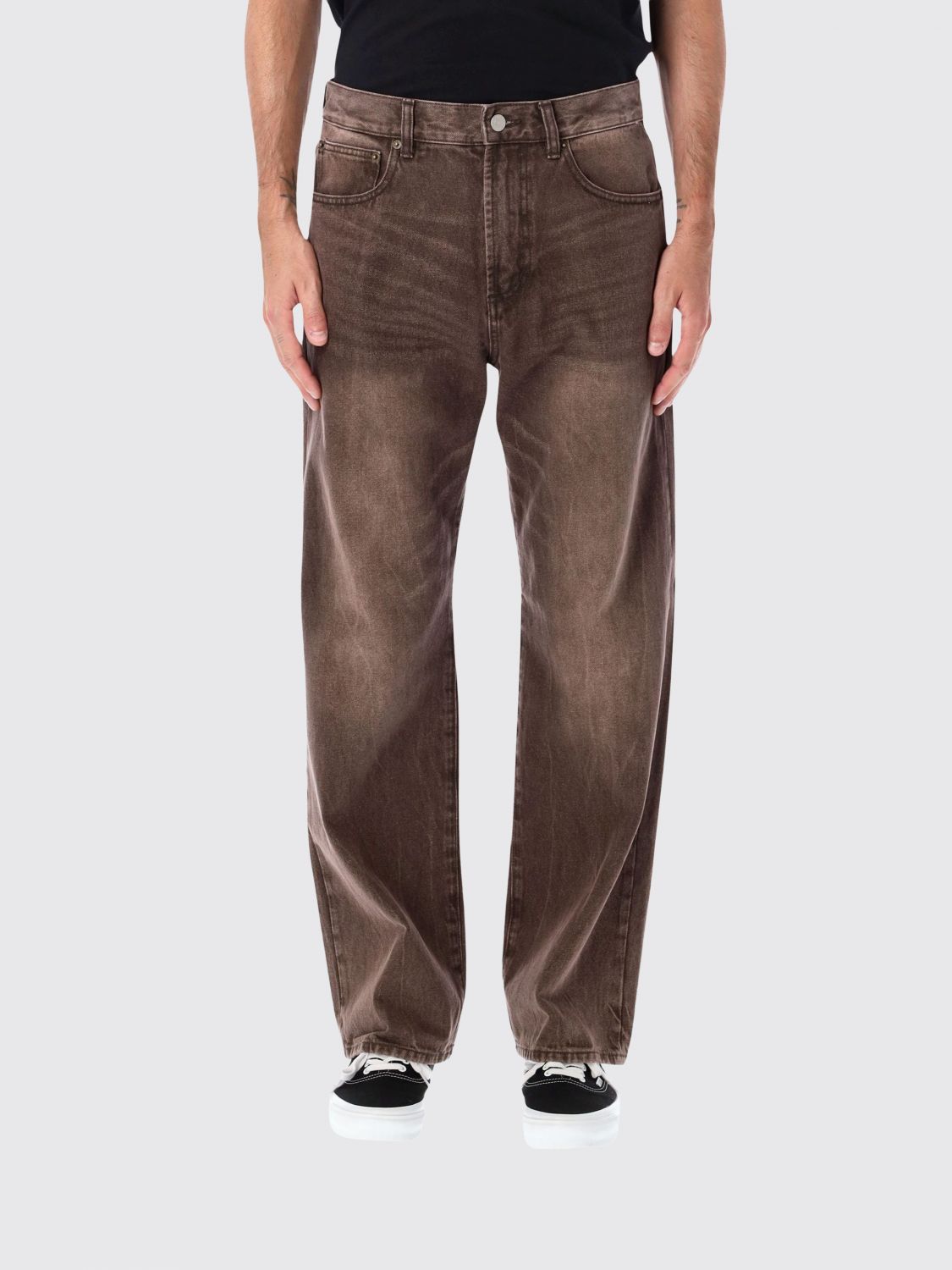 OBEY Nelson Straight-Leg Jeans in Vintage-Effect Cotton Denim