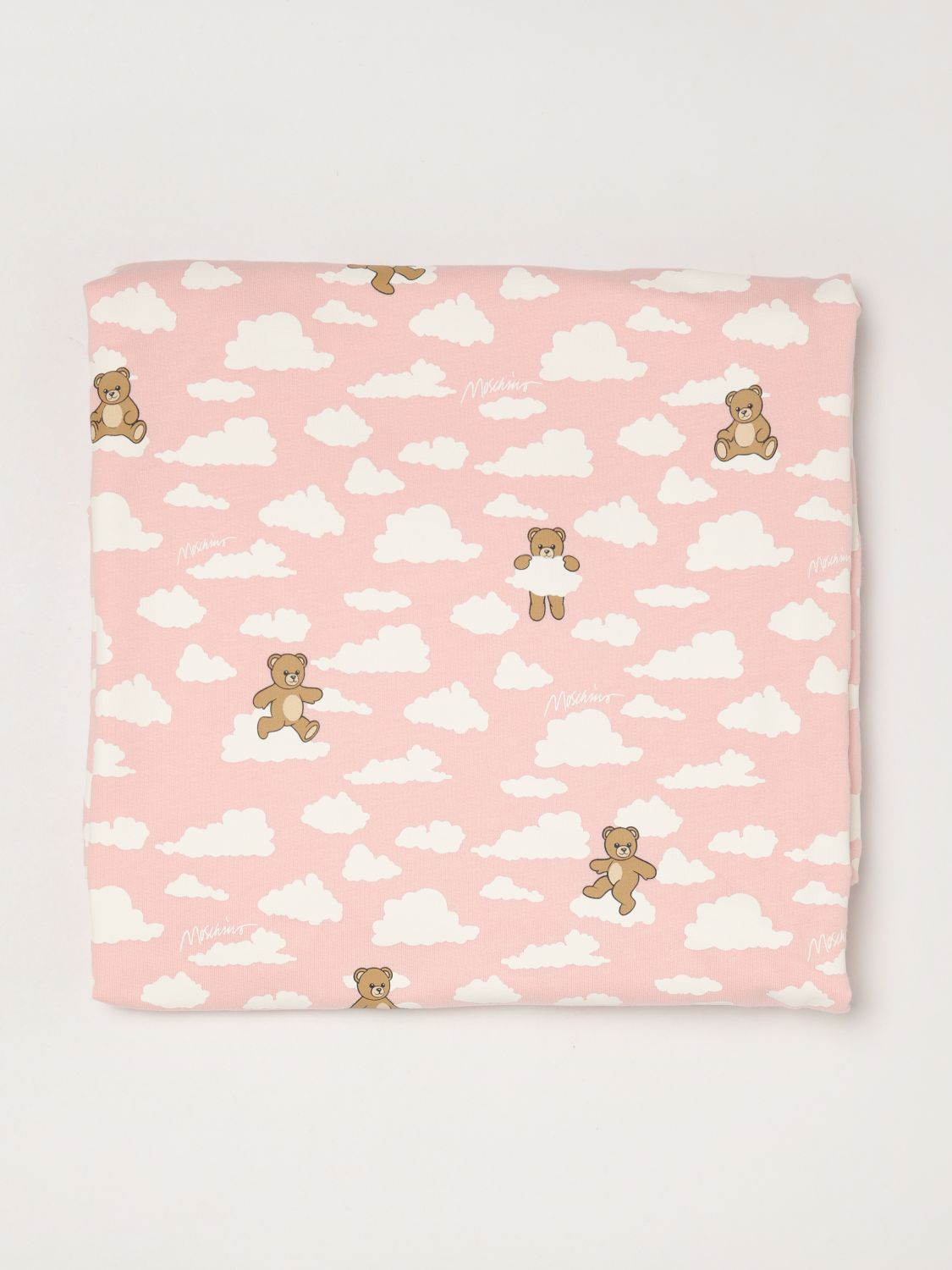 MOSCHINO Babydecke aus Baumwolle mit Print