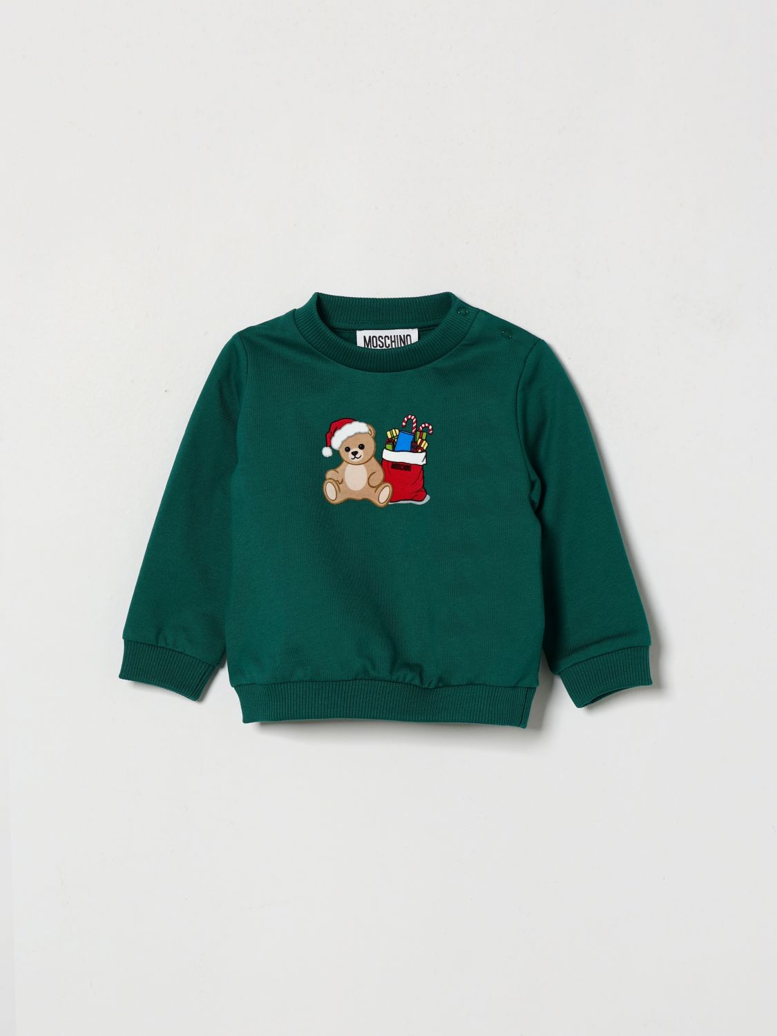 MOSCHINO Sweatshirt für Jungen aus Baumwolle mit Teddy Bear-Print