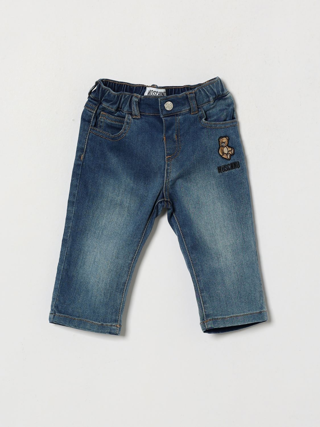 MOSCHINO Slim-Fit Jeans mit Teddy-Bear-Print von für Jungen aus Denim