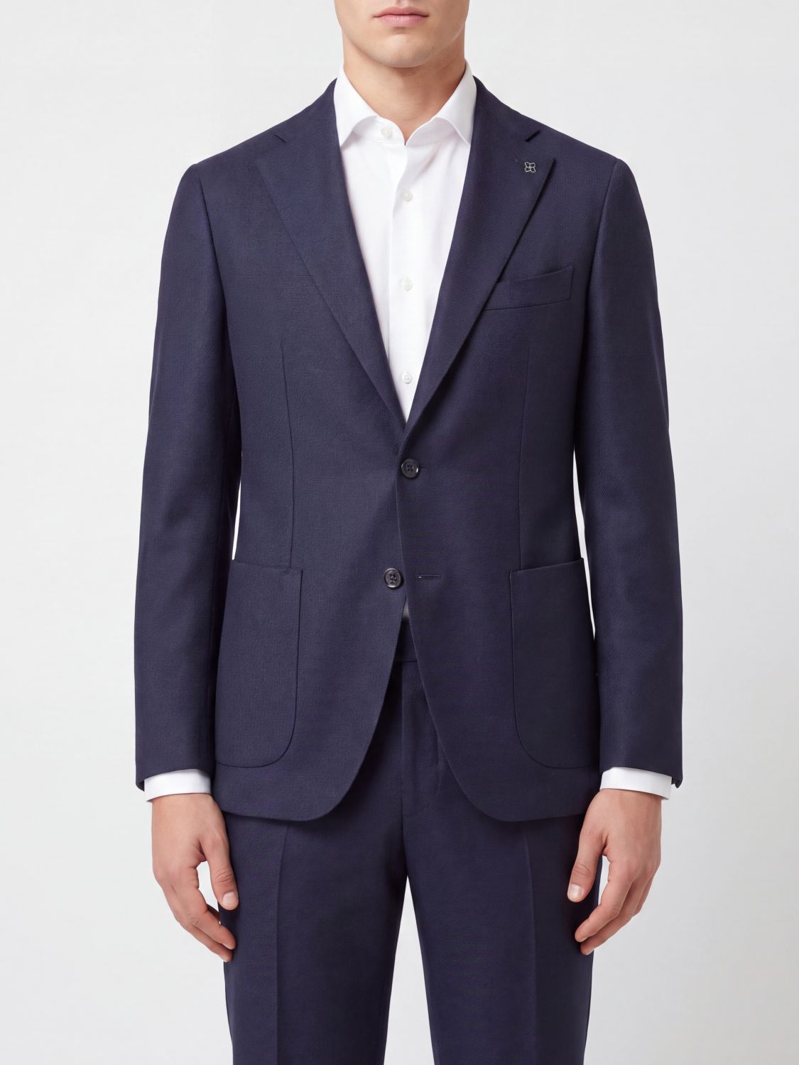 TAGLIATORE Einreiher-Blazer aus Cupro-Viskose-Mischung mit aufgesetzten Taschen