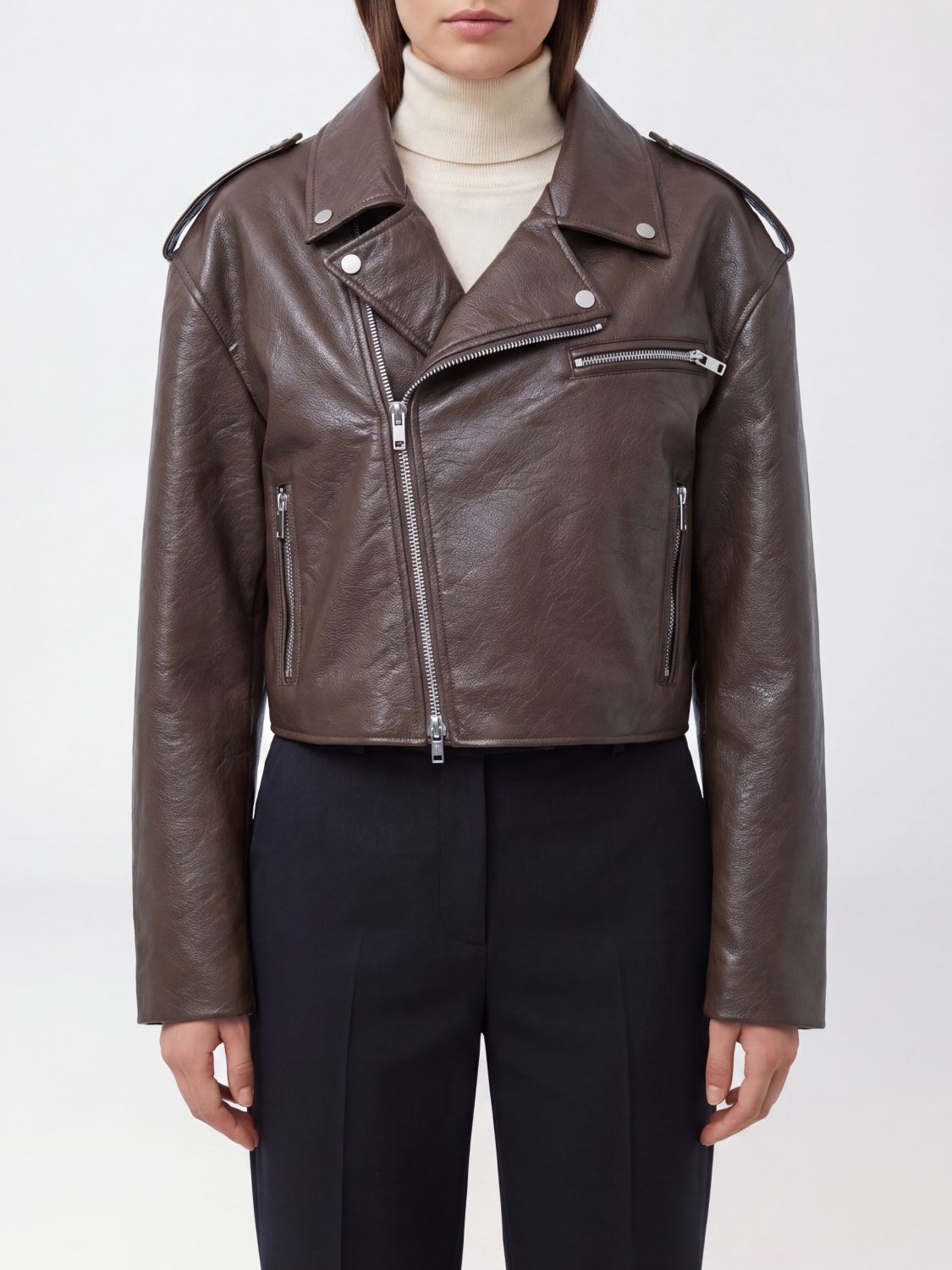 THE FRANKIE SHOP Jacket Woman color Brown