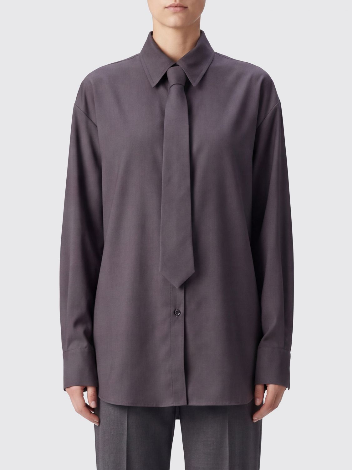 THE FRANKIE SHOP Shirt Woman color Brown