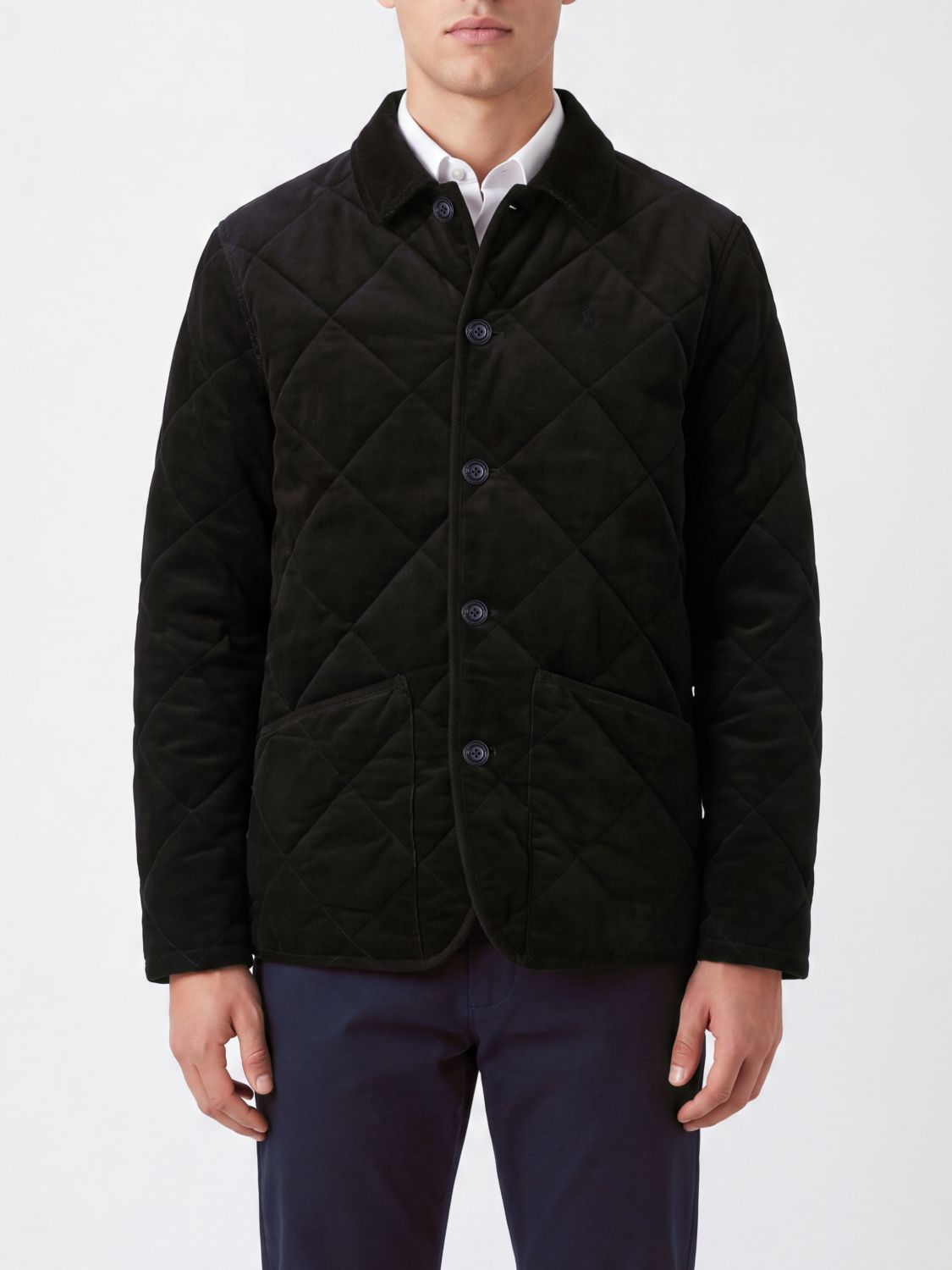 Polo Ralph Lauren Quilted Cotton Jacket with Corduroy Collar