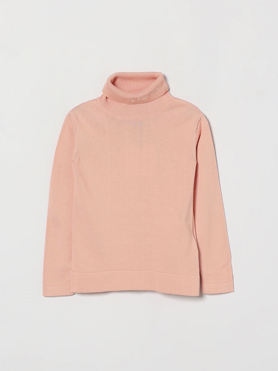 PINKO Slim-Fit-Rollkragenpullover für Mädchen aus gerippter Viskosemischung