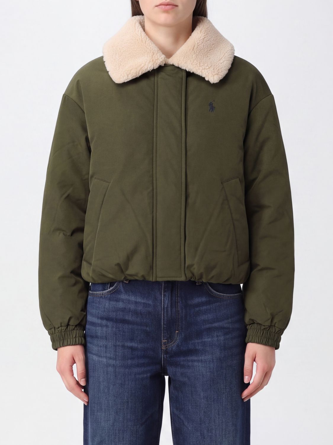 Polo Ralph Lauren Jacket Woman Color Green In 绿色