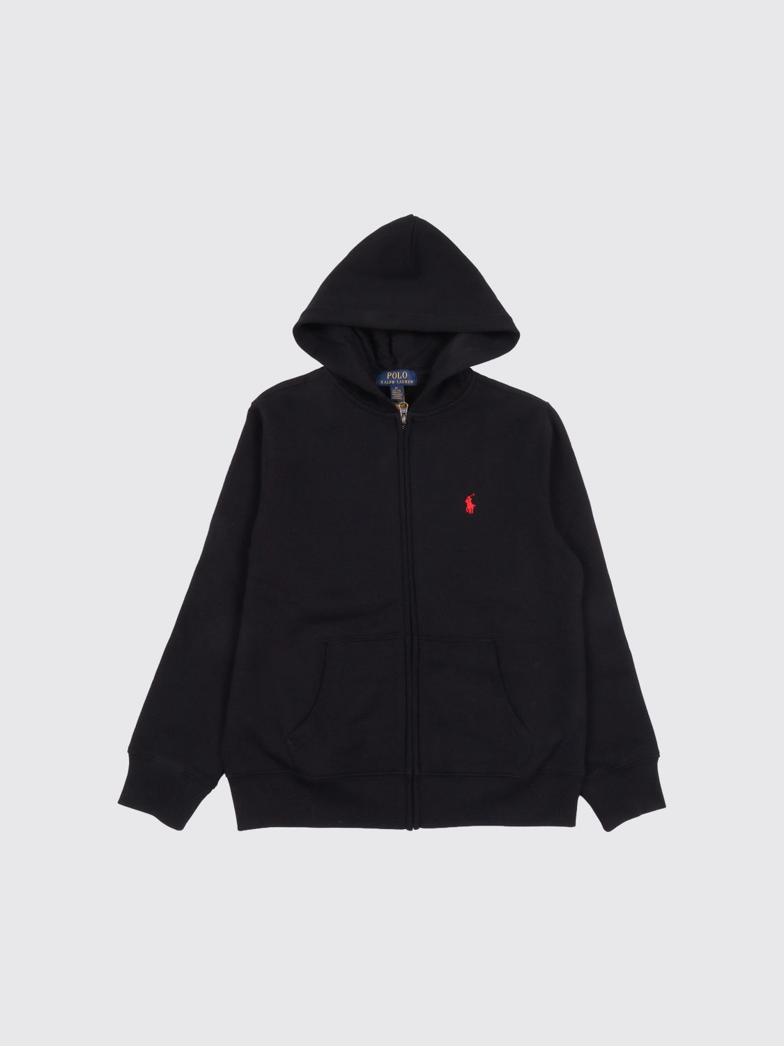 POLO RALPH LAUREN Jungen-Kapuzenjacke aus Baumwolle mit Pony-Logo-Stickerei