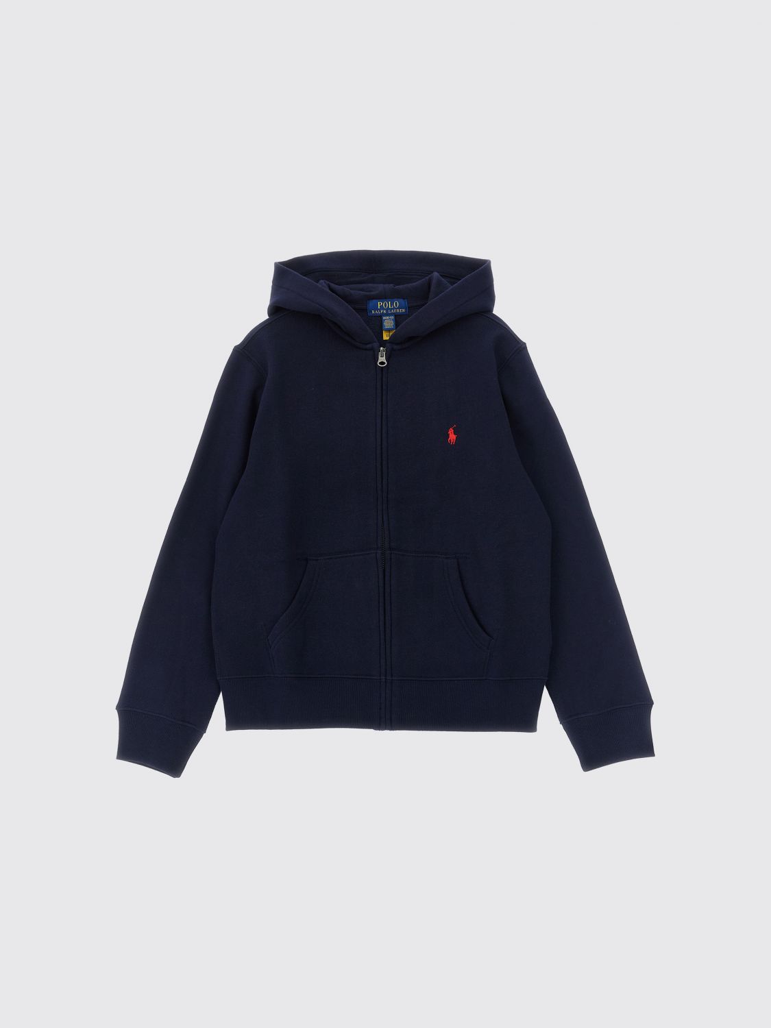 POLO RALPH LAUREN Jungen-Kapuzenjacke aus Baumwolle mit Pony-Logo-Stickerei