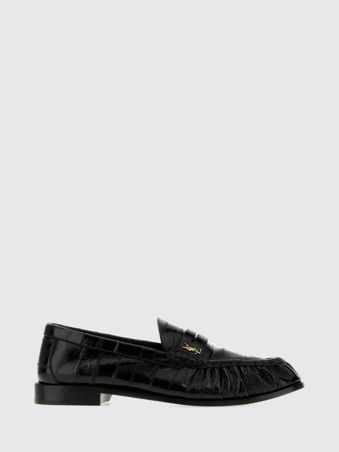 Saint Laurent Le Loafer Penny Loafers in Eel Leather with YSL Monogram · 40