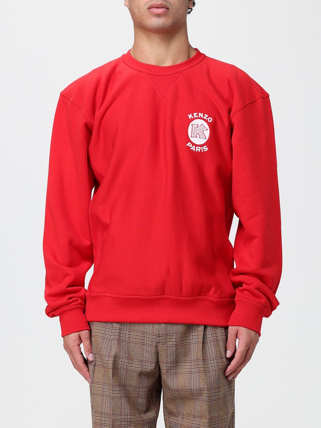 KENZO Locker geschnittenes Baumwoll-Sweatshirt mit kontrastierendem Rückenlogo