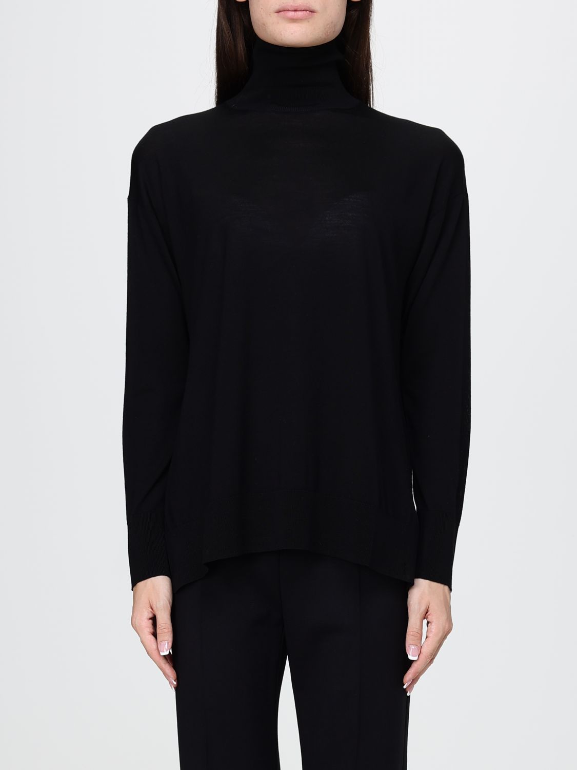 ‘S Max Mara Classic Long-Sleeved Turtleneck Jumper Crafted in Pure Wool