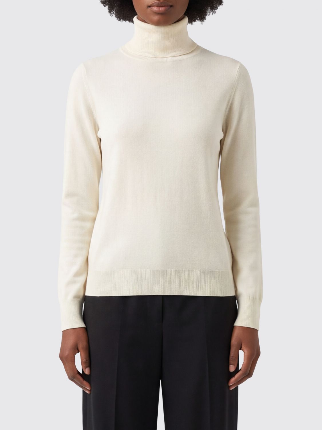 MAX MARA Dolcevita a maniche lunghe in pura lana con vestibilità slim
