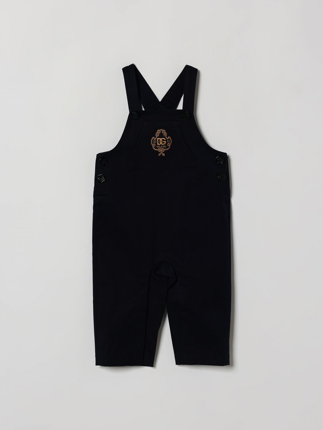 DOLCE & GABBANA Latzhose aus Baumwolle von für Jungen mit DG-Monogramm-Stickerei