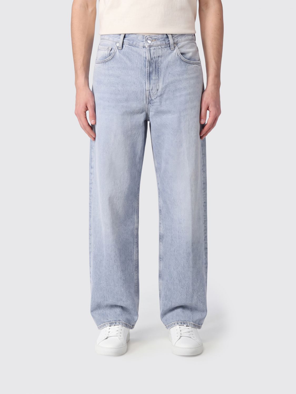 Haikure Wide Leg Jeans in Pure Cotton Denim with a Mid-Rise and Urban Style