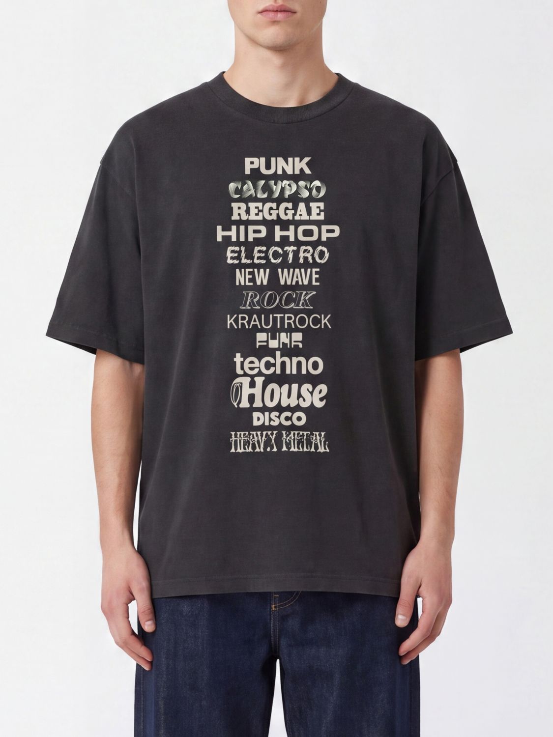 HTC LOS ANGELES Relaxed-Fit Baumwoll-T-Shirt mit Slogan-Print von