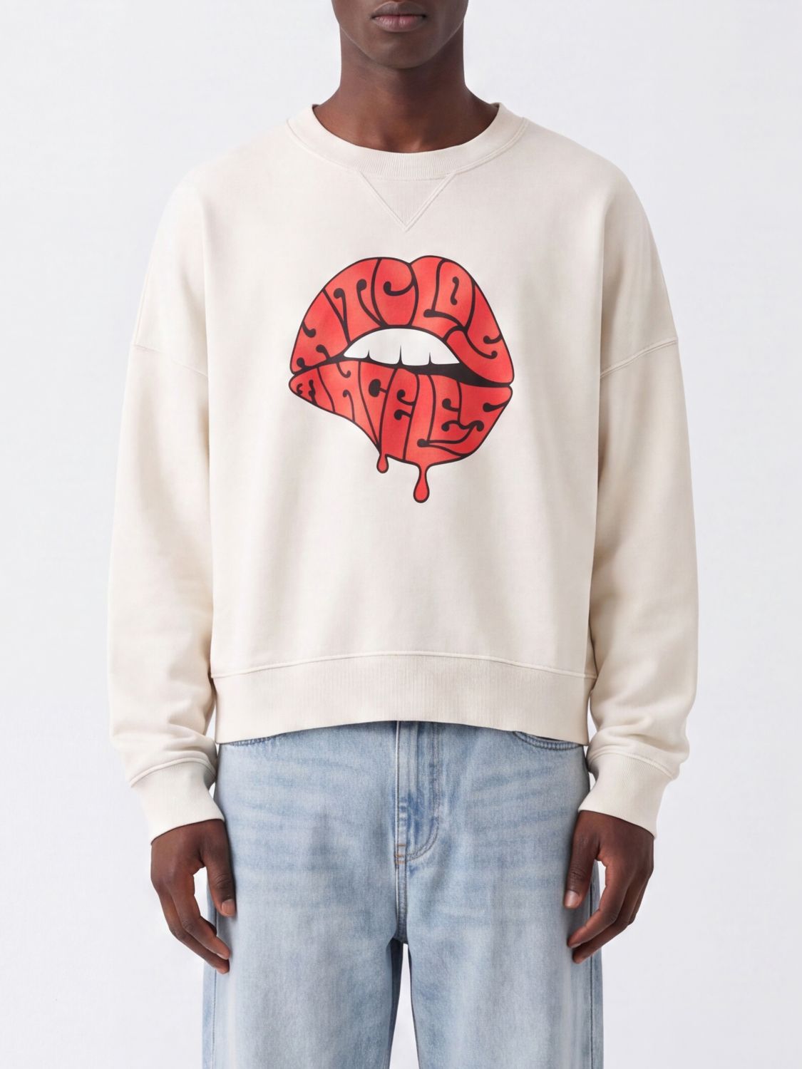 HTC LOS ANGELES Relaxed-Fit Baumwoll-Sweatshirt mit Grafikprint von