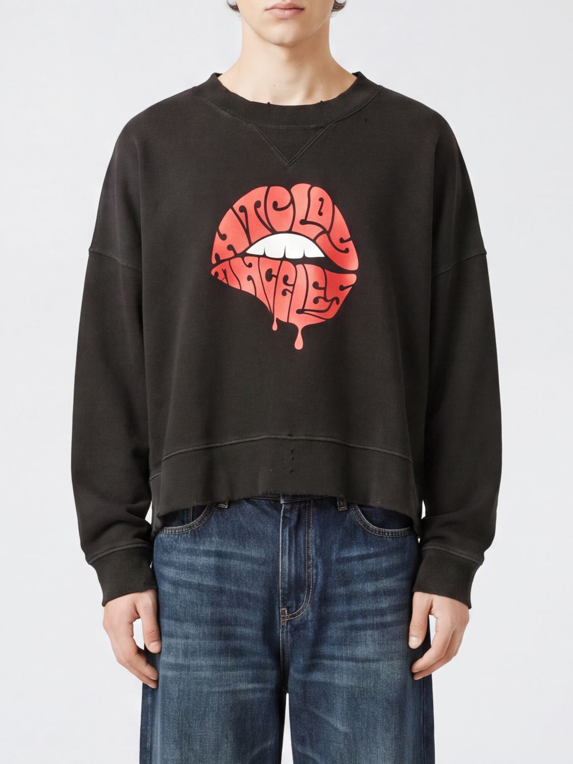 Htc Los Angeles Relaxed Fit Graphic Print Cotton Sweatshirt