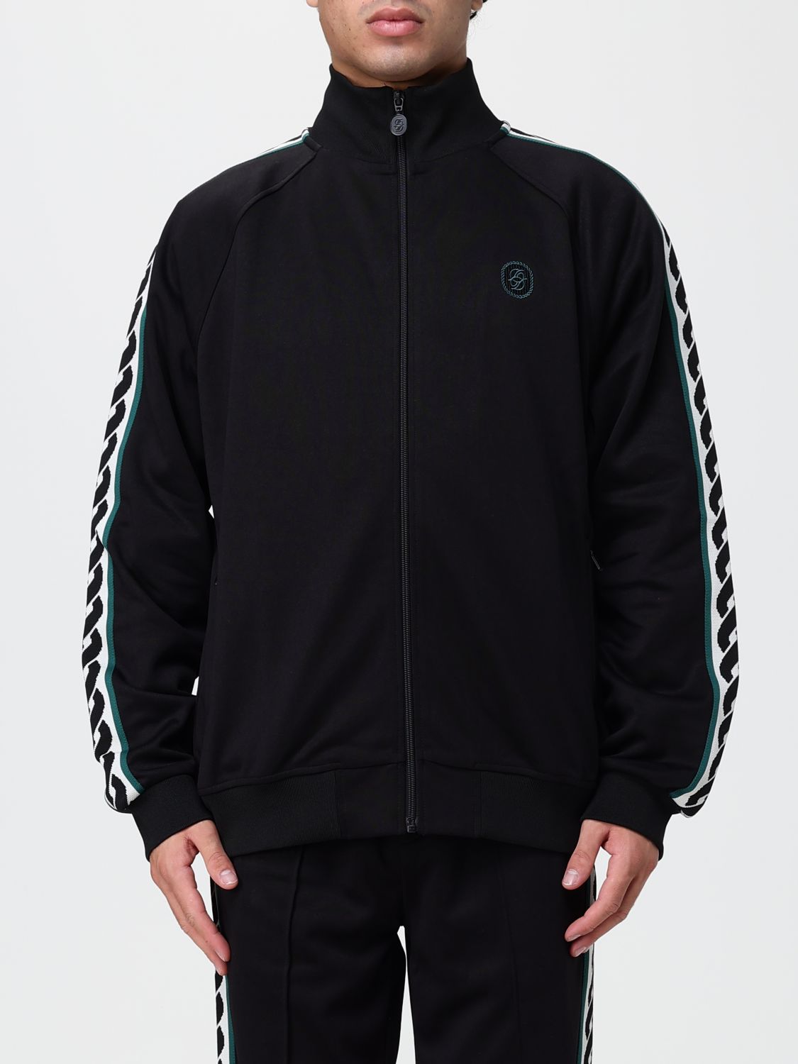 Drôle de Monsieur Relaxed-Fit Sweatshirt mit Reißverschluss und gesticktem Logo