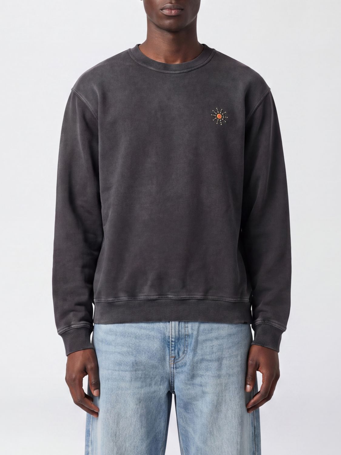 Htc Los Angeles Relaxed Fit Studded and Embroidered Cotton Sweatshirt