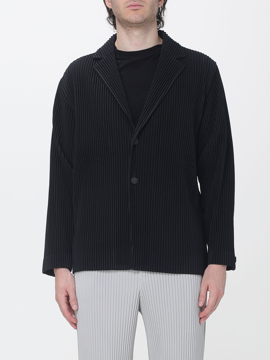 HOMME PLISSE' ISSEY MIYAKE Single-Breasted Plissé Blazer Homme Plissé Issey Miyake in Technical Fabric