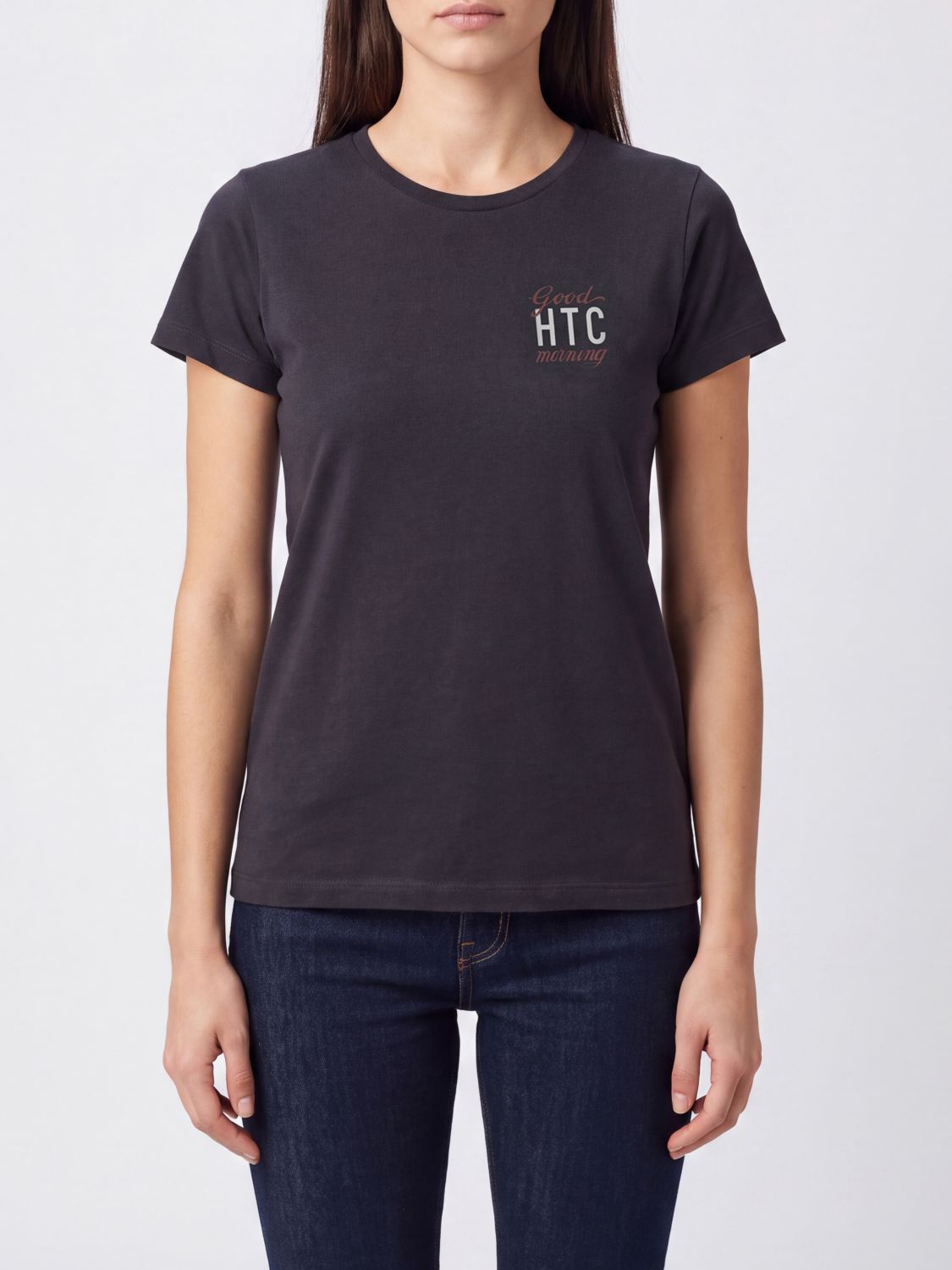 HTC LOS ANGELES Slim-Fit Baumwoll-T-Shirt von mit Kontrastlogo