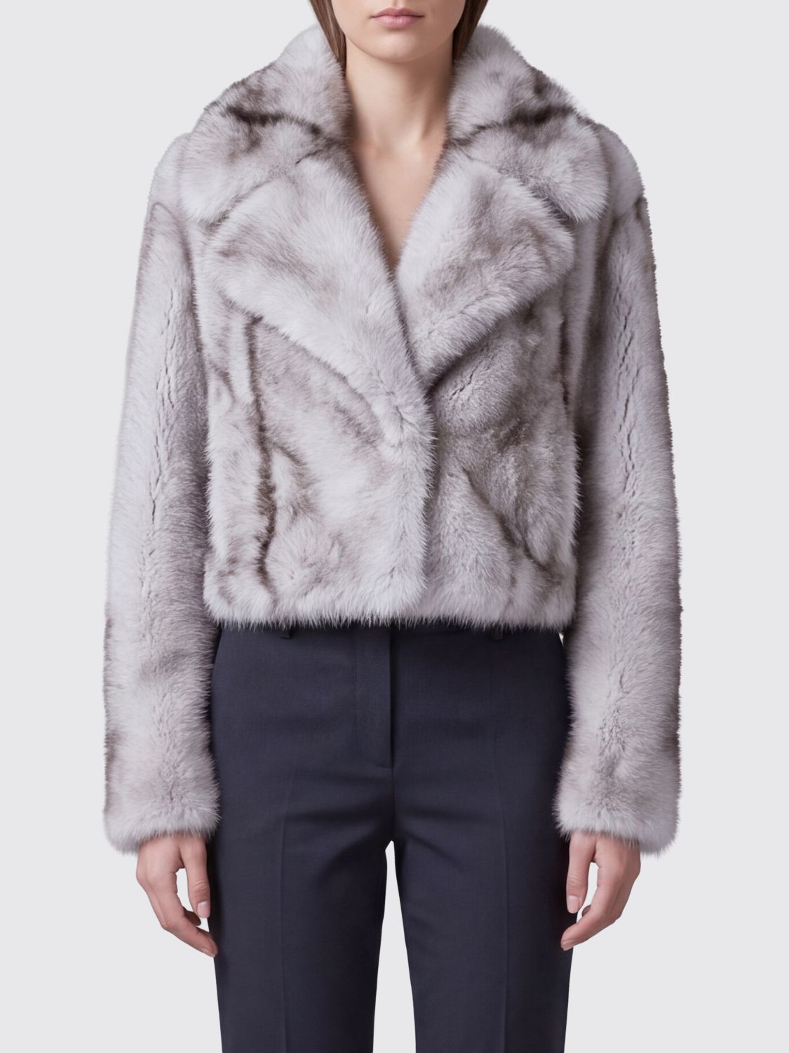 SPORTMAX Coat Woman color Grey