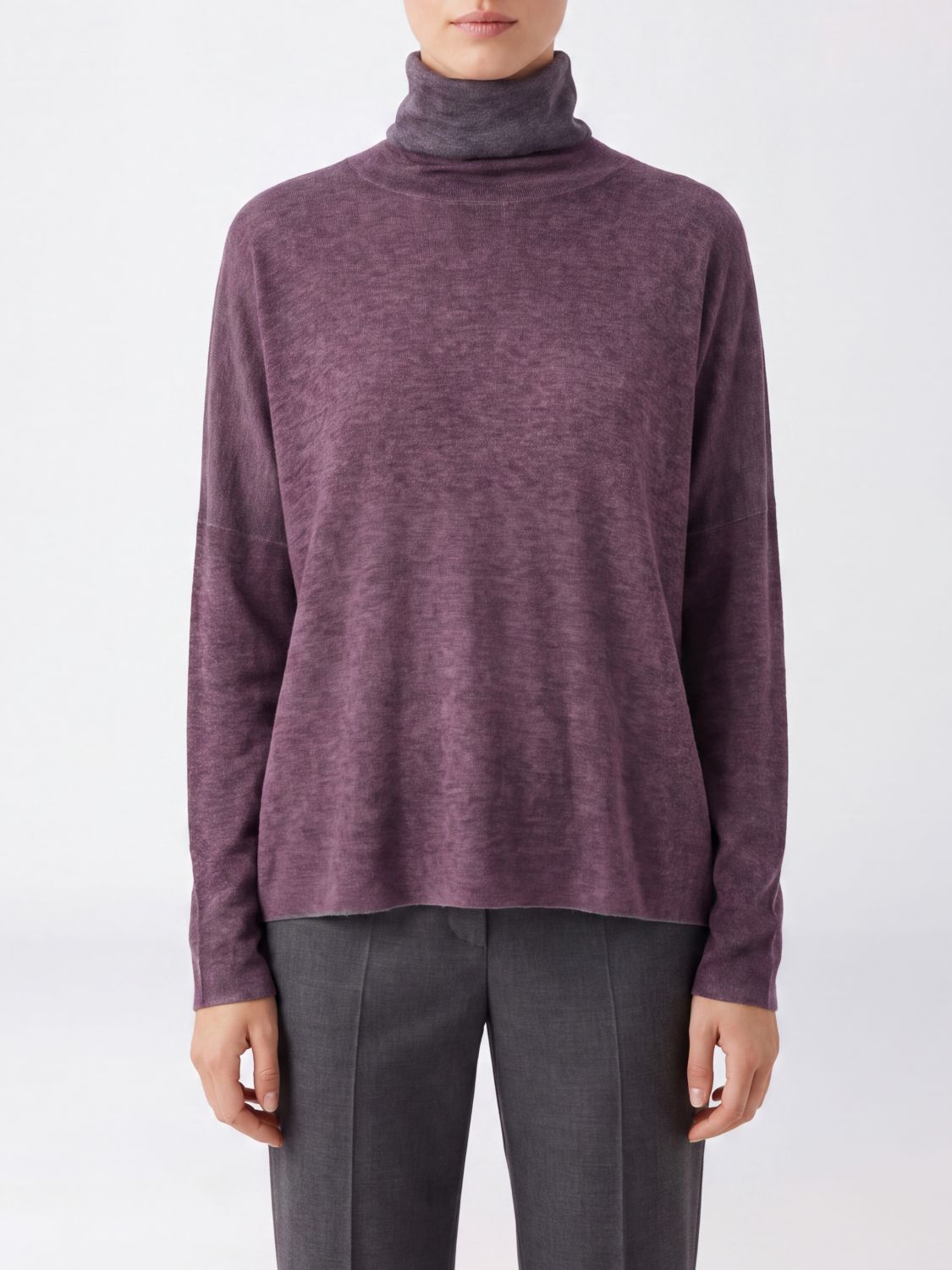 Avant Toi Wool and Cashmere Blend Turtleneck Jumper with Long Sleeves and Ribbed Trims