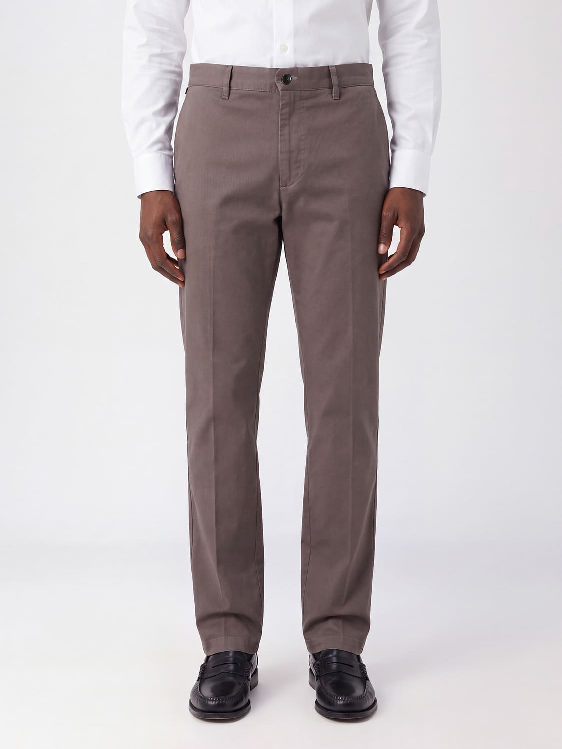 Incotex Slim Fit Chino Trousers in Stretch Cotton with a Mid-Rise Waist