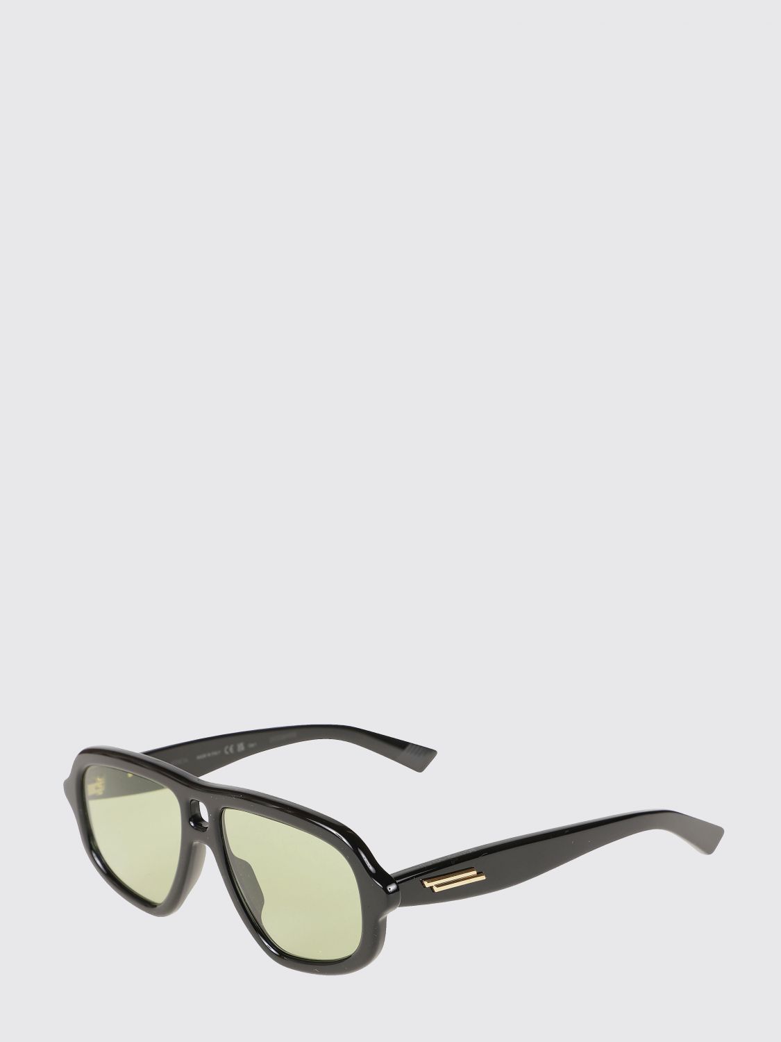 Bottega Veneta Aviator Sunglasses In Acetate With Double Bridge In Black 1