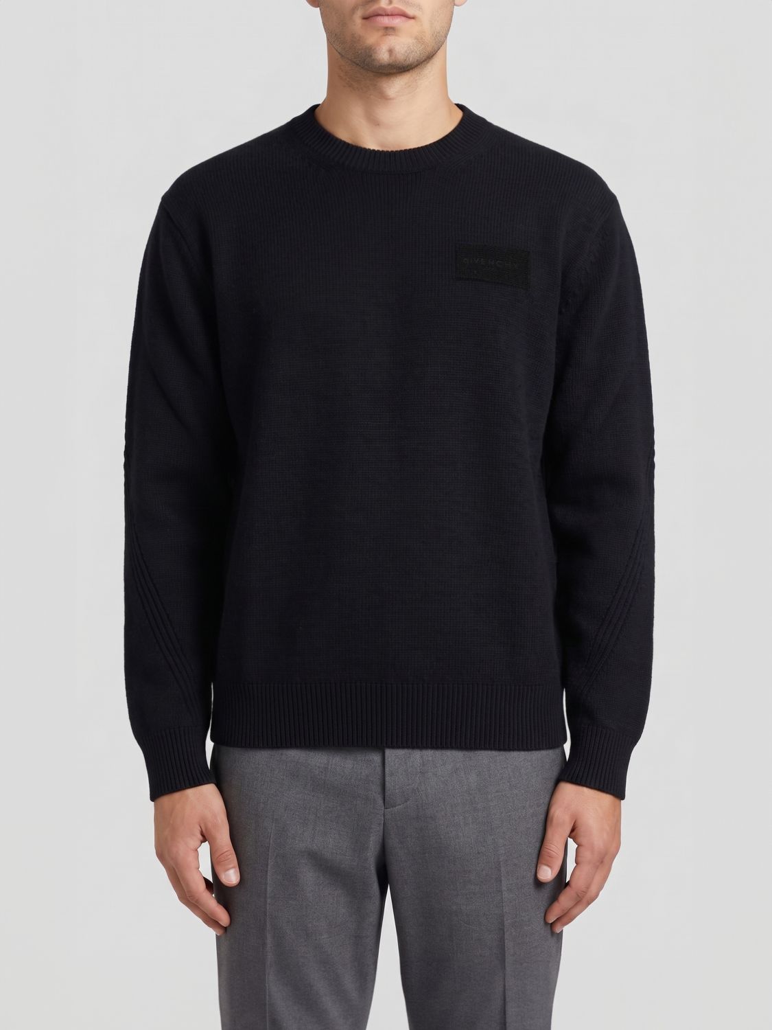 GIVENCHY Pullover mit Rundhalsausschnitt aus Woll-Kaschmir-Mischung