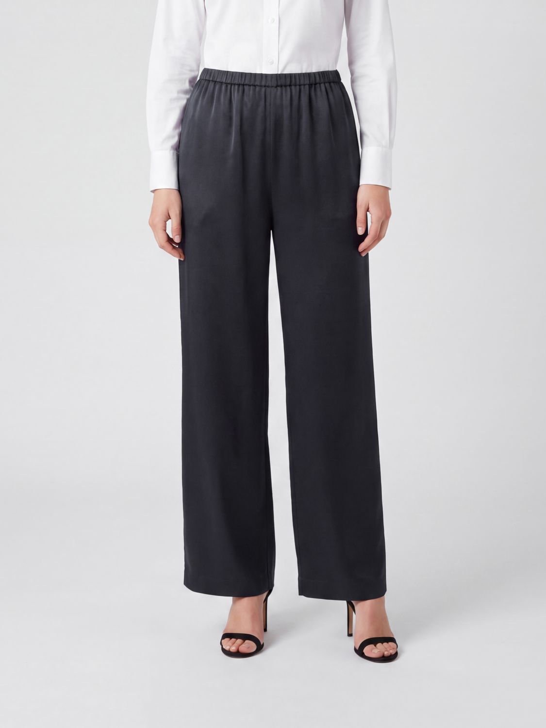 BY MALENE BIRGER Palazzo-Hose aus Jersey mit elastischem Bund und weitem Bein