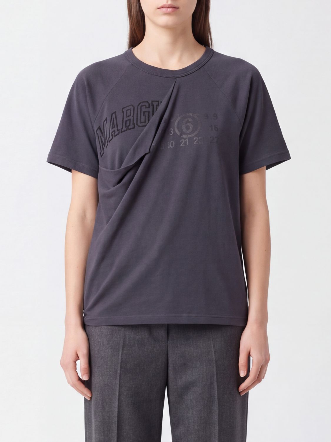 MM6 MAISON MARGIELA T-shirt in cotone a maniche corte con stampa logo