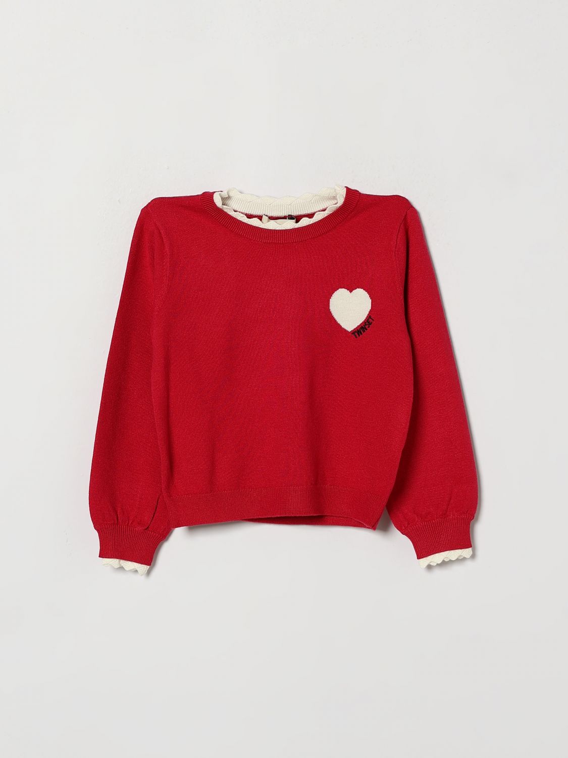 Twinset Sweatshirt für Mädchen aus Viskosemischung mit Herz-Print und Logo