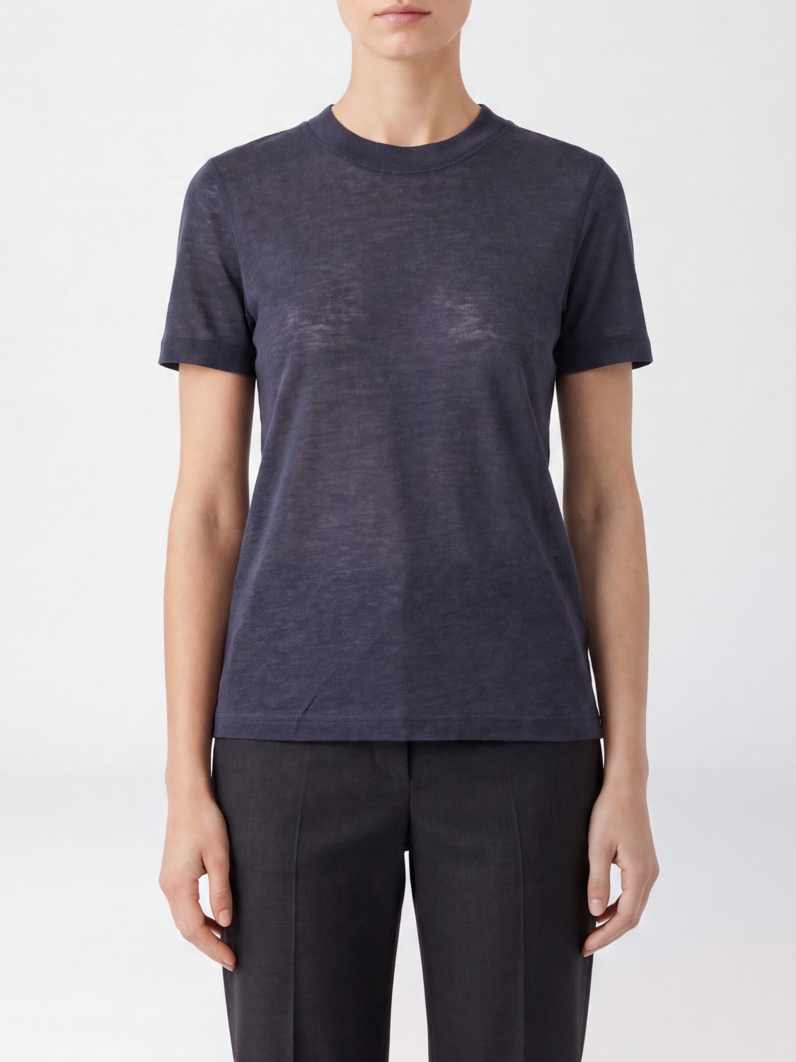 Filippa K Short-Sleeved T-Shirt in a Lyocell and Cashmere Blend