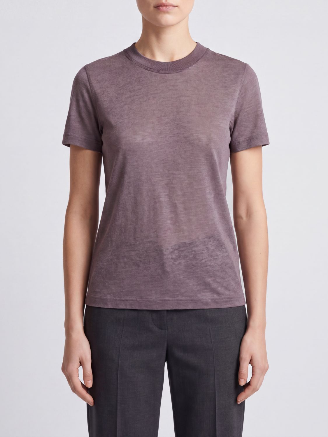 Filippa K Short-Sleeved T-Shirt in a Lyocell and Cashmere Blend