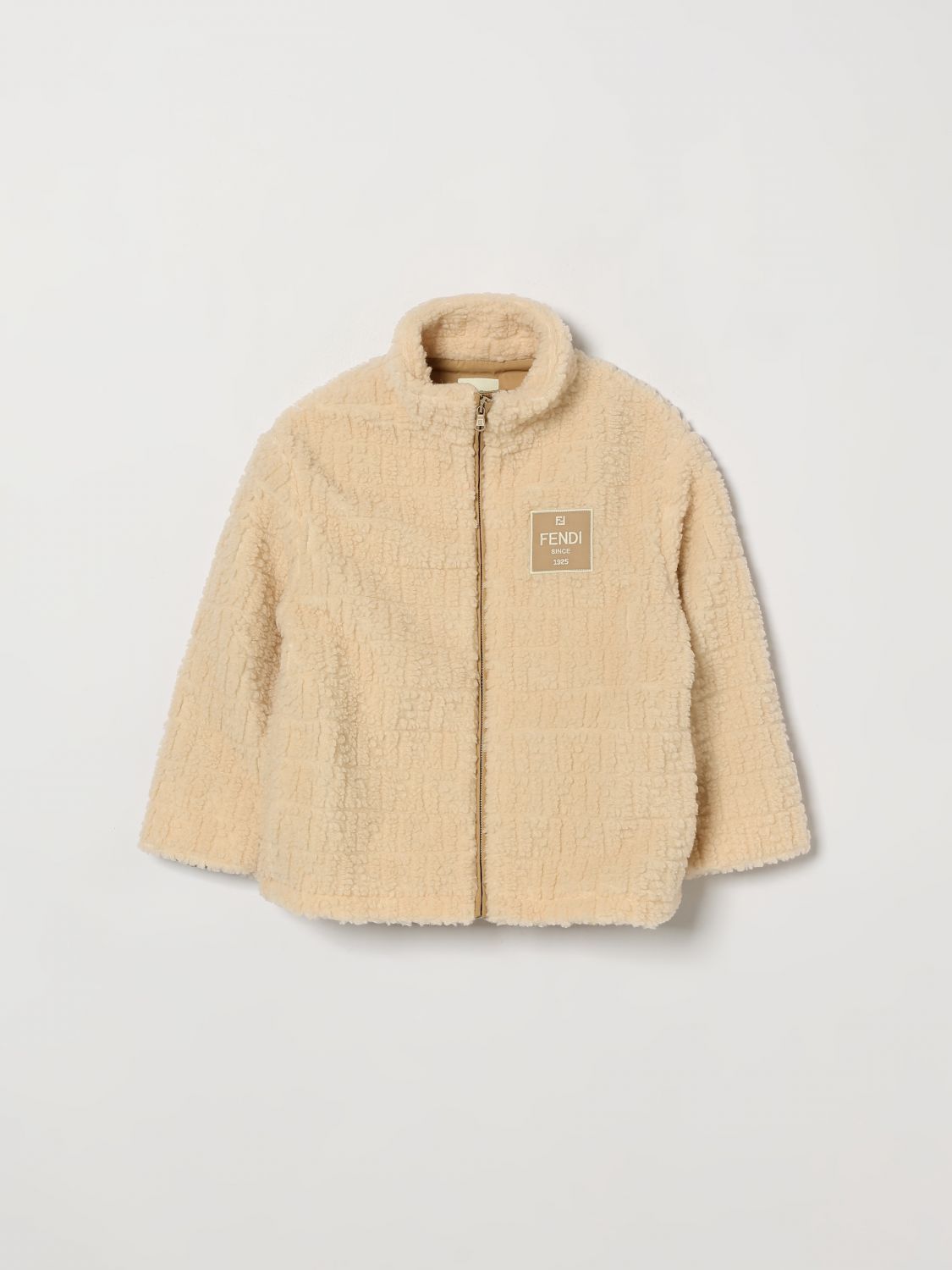 FENDI Fleecejacke für Jungen mit FF-Monogramm und Stehkragen