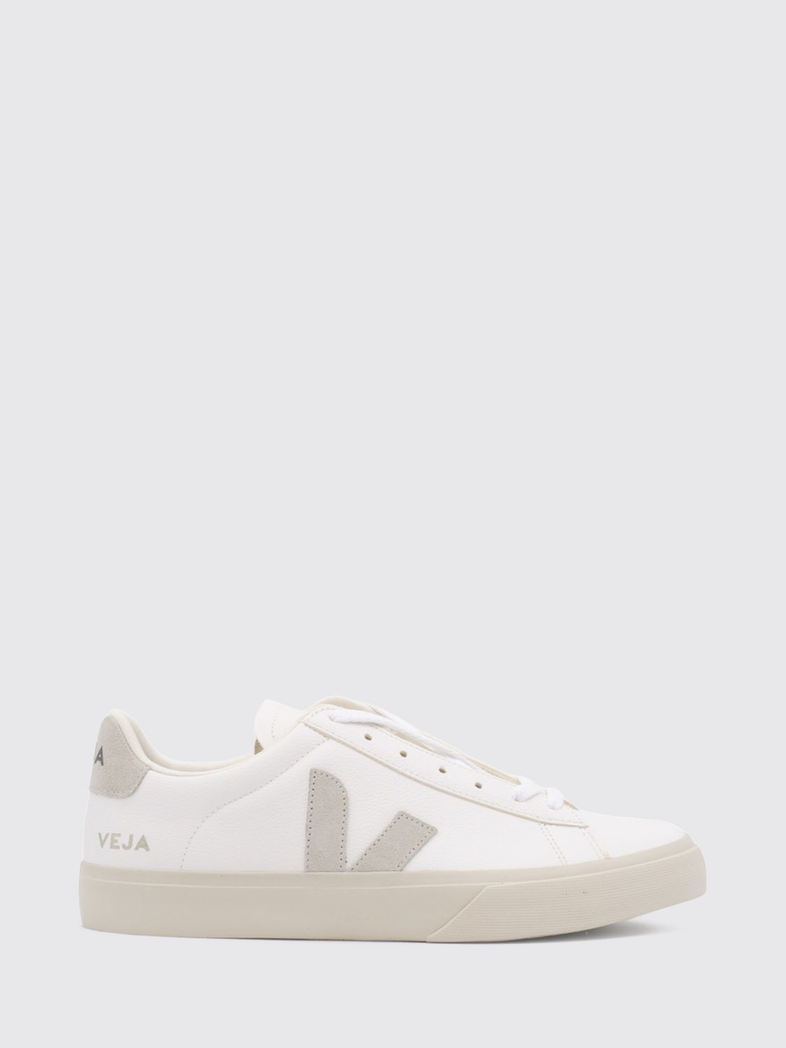 VEJA Campo O. T. Leather Low-Top Trainers with Contrasting Logo VEJA Campo O. T. Leather Low-Top Trainers with Contrasting Logo