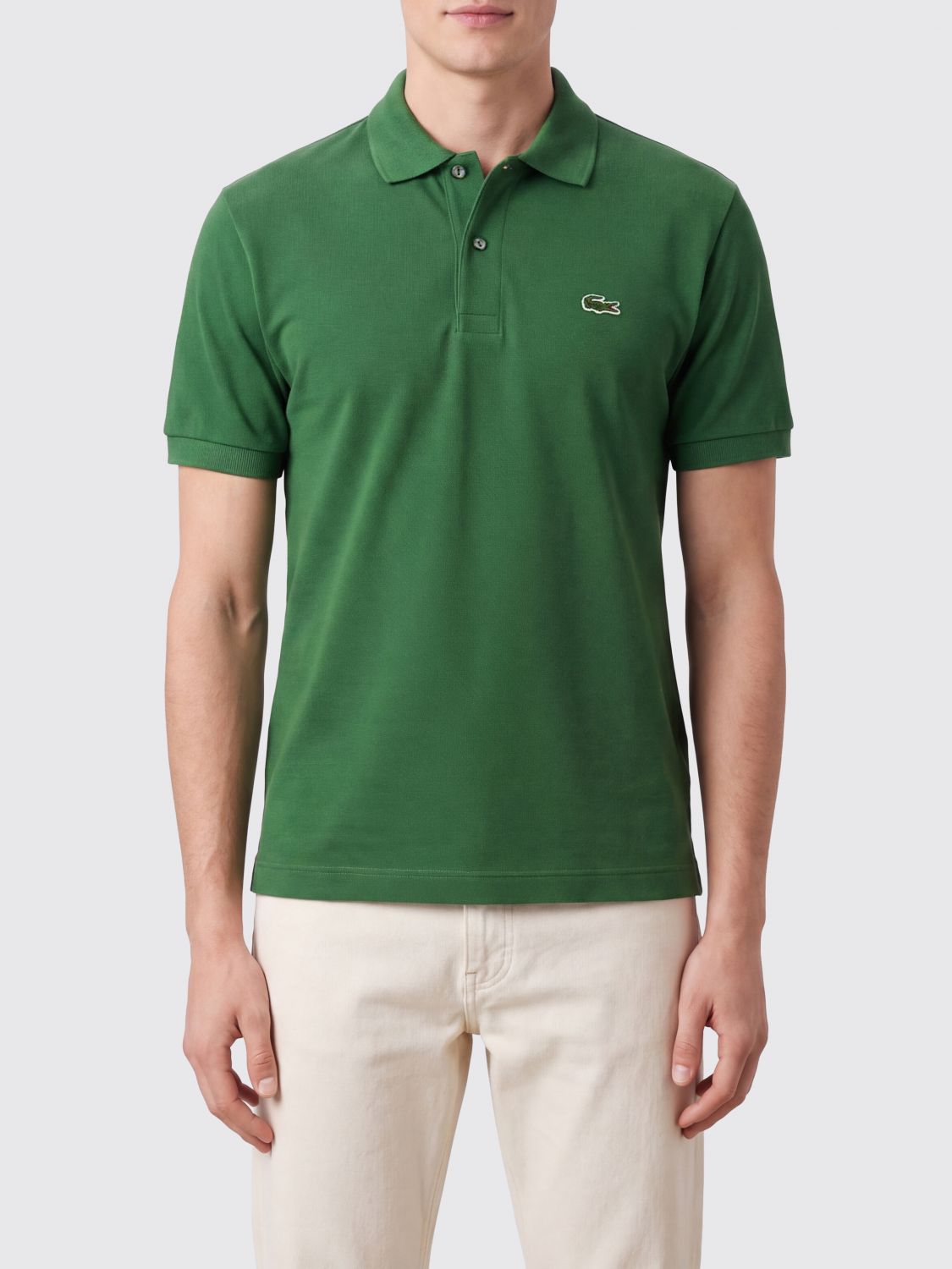 LACOSTE Klassisches kurzärmeliges Baumwoll-Poloshirt von mit Logo-Patch