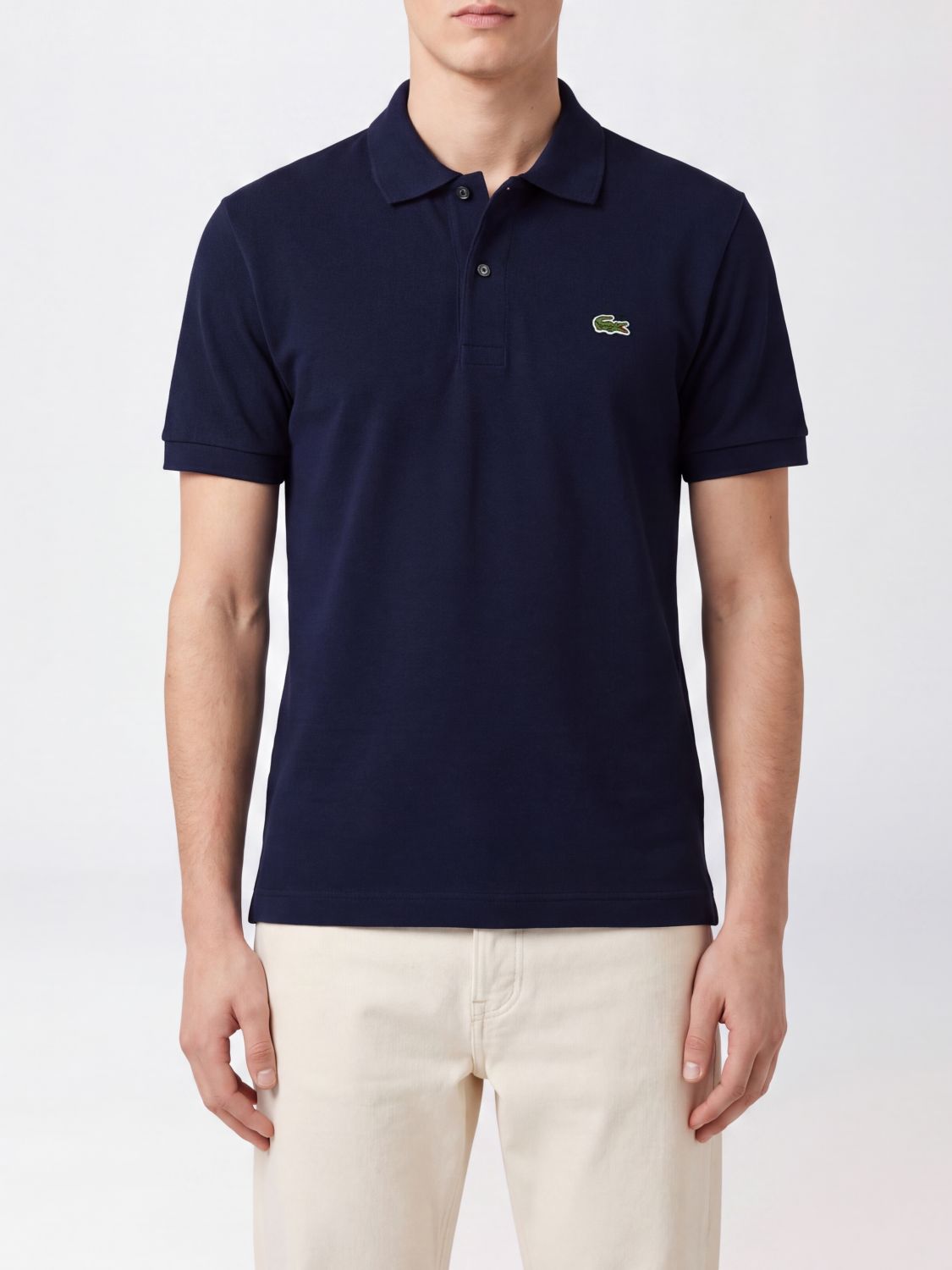 LACOSTE Klassisches kurzärmeliges Baumwoll-Poloshirt von mit Logo-Patch
