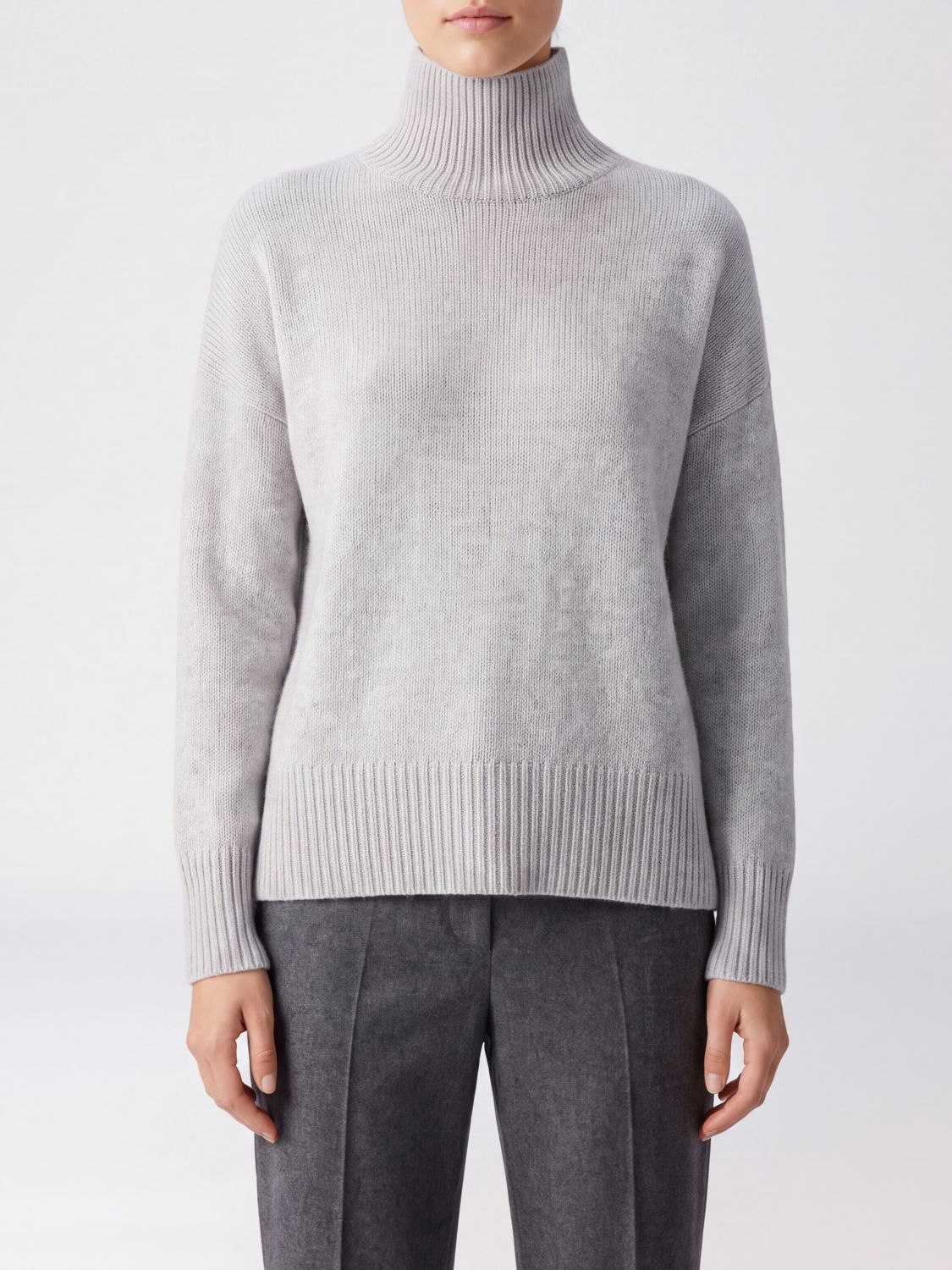 KUJTEN Rollkragenpullover aus 100% Kaschmir mit langen Ärmeln und Rippbündchen